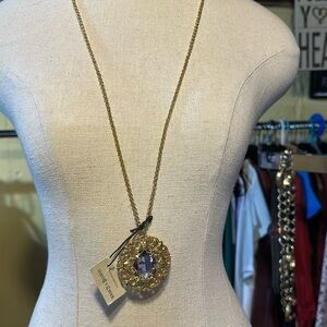 NWT virgins saints & Angels necklace purple gold